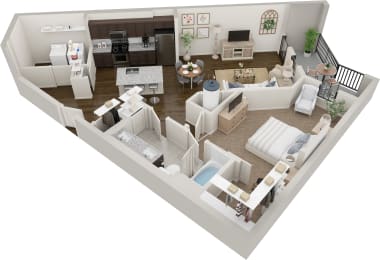 1 bed, 1 bath, 1,043 sqft, $1,552