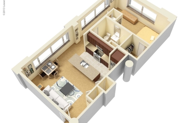 1 bed, 1 bath, 720 sqft, $1,400