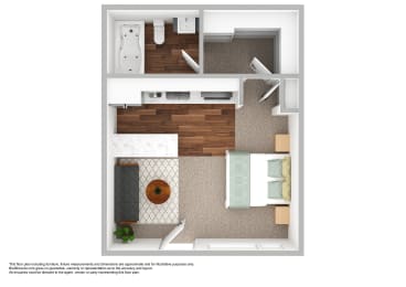 Studio, 1 bath, $1,109