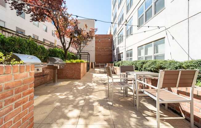 Courtyard with grills