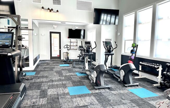 Spacious Gym Equipped with Cardio at San Marino