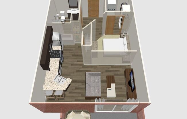 Studio, 1 bath, 557 sqft, $1,565, Unit 104-311