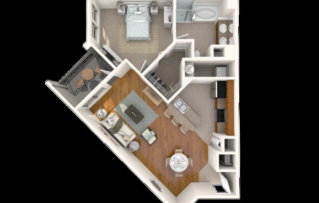 1 bed, 1 bath, 852 sqft, $1,327