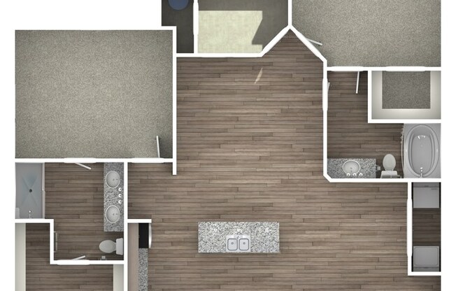 2 beds, 2 baths, 1,110 sqft, $1,665