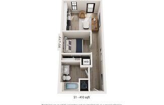 Studio, 1 bath, 410 sqft, $1,025, Unit 5808119