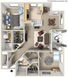 2 beds, 2 baths, 1,098 sqft, $2,671