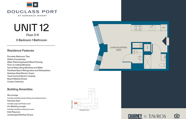 Studio, 1 bath, $3,400, Unit 912