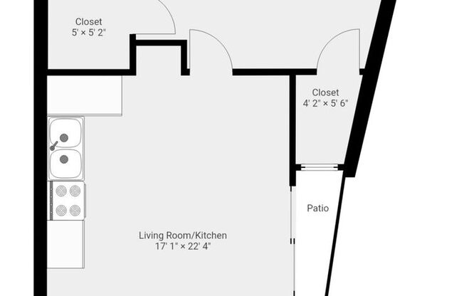 1 bed, 1 bath, 610 sqft, $1,950, Unit 18