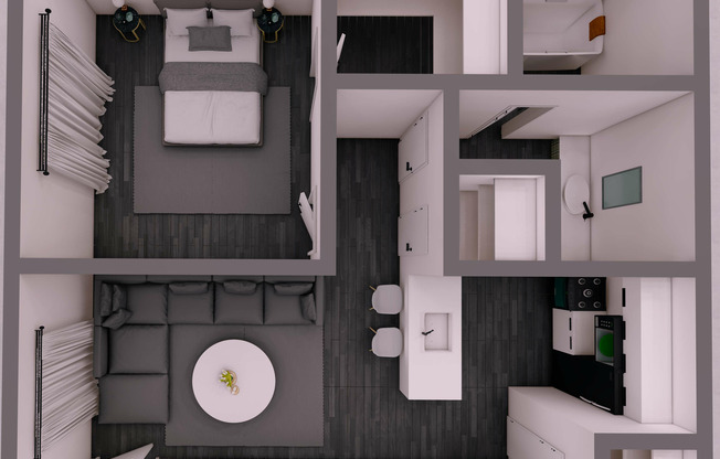 1 bed, 1 bath, 486 sqft, $975