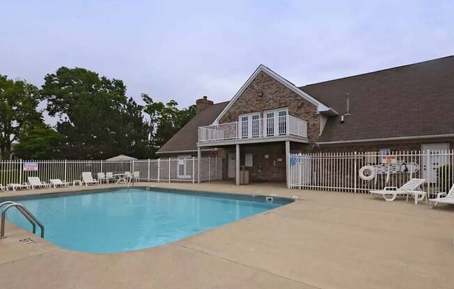 Sparkling pool at Bexley Village, Greenwood, Indiana