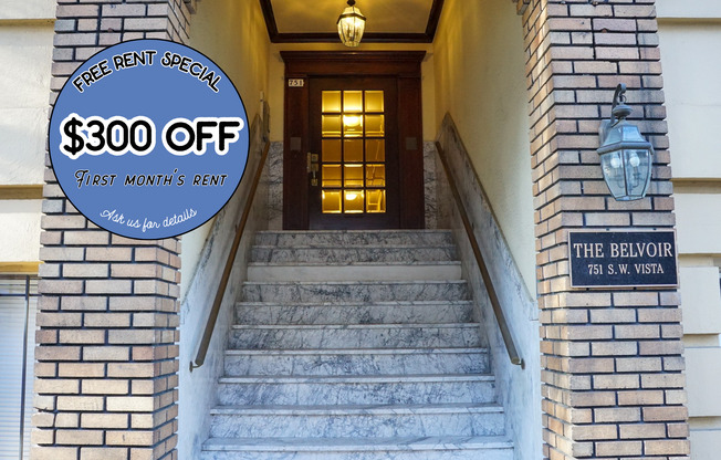 FREE RENT SPECIAL: Spacious Goose Hollow 1-Bedroom Ready Mid-August!