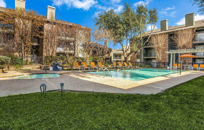 Swimming Pool And Sundeck at Newport Apartments, CLEAR Property Management, Irving