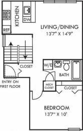 1 bed, 1 bath, 638 sqft, $1,063