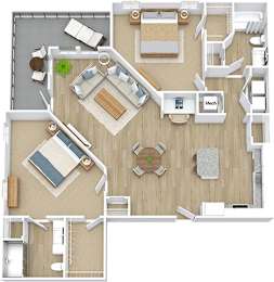 2 beds, 2 baths, 1,280 sqft, $2,003