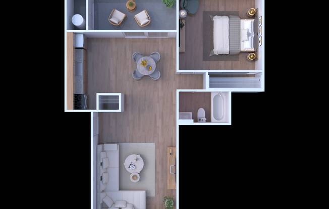 1 bed, 1 bath, 735 sqft, $1,425