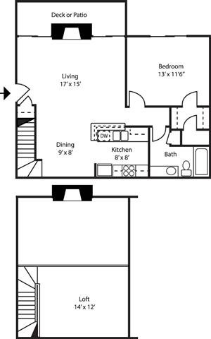 1 bed, 1 bath, 895 sqft, $1,249