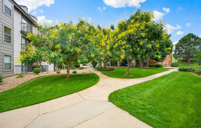 Walkways at Greensview Apartments in Aurora, Colorado, CO