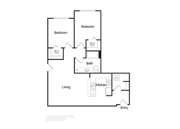 2 beds, 1 bath, 849 sqft, $2,595