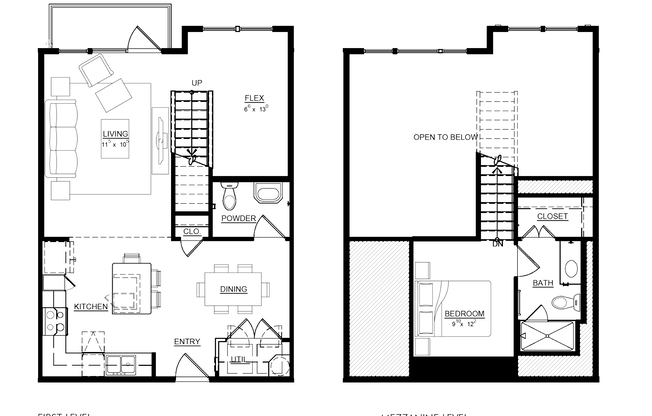 1 bed, 1 bath, 956 sqft, $2,045