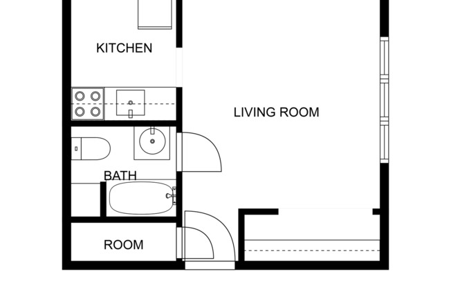 Studio, 1 bath, $695, Unit 35