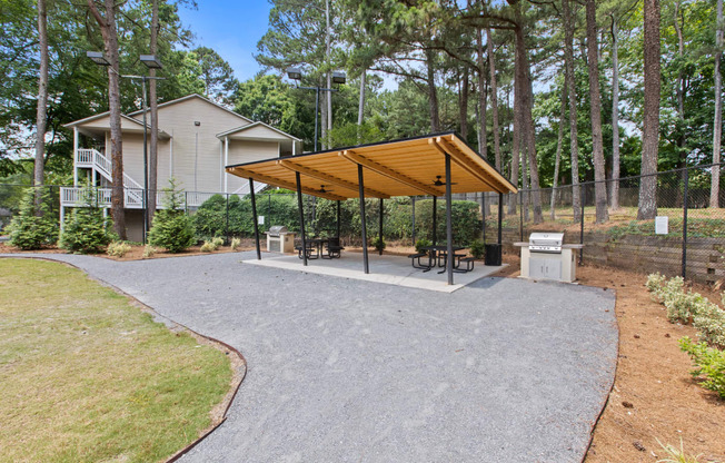 newly designed Berkeley Park with pergola and seating and grilling area