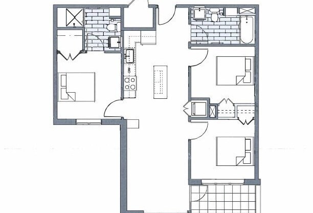 2 beds, 2 baths, 1,116 sqft, $6,000, Unit 505