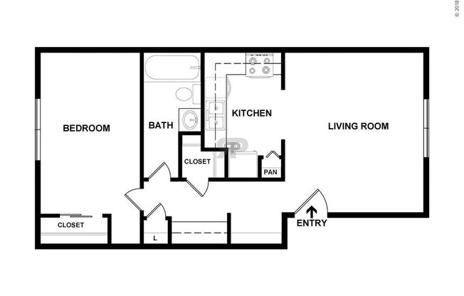 Birch (One Bedroom): Beds - 1: Baths - 1: SqFt Range - 700 to 700