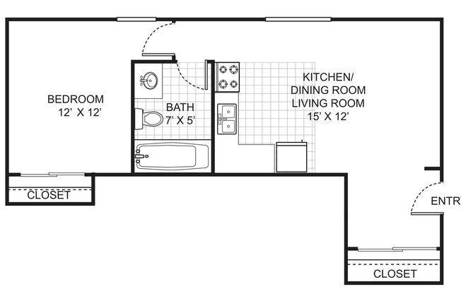 1 bed, 1 bath, $1,545, Unit 27A