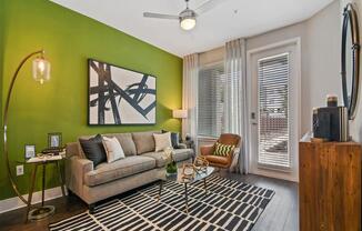 Modern Living Room with Balcony at Berkshire Winter Park, Winter Park, Florida