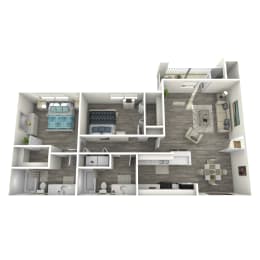 2 beds, 2 baths, 900 sqft, $1,588