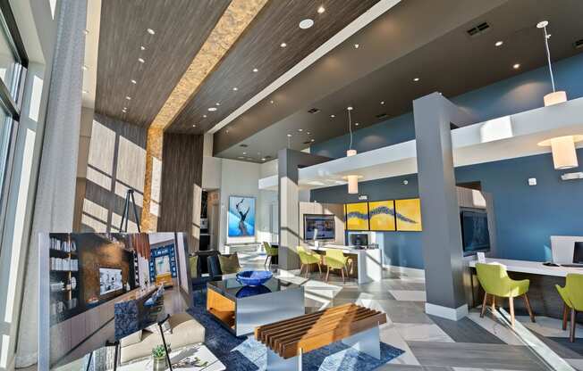 Clubhouse common area with tables and chairs