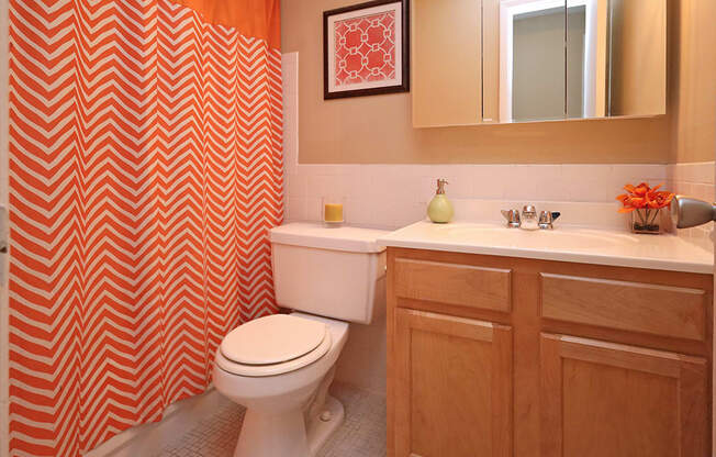 Model Suite Bathroom at Water's Edge Apartments in Euclid OH