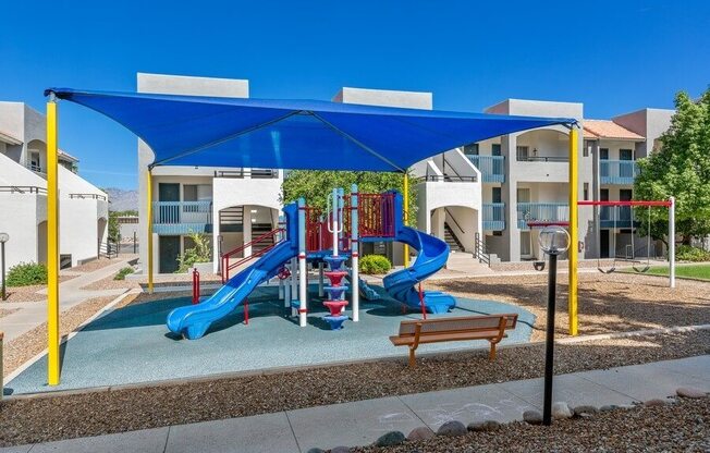Covered outdoor playground