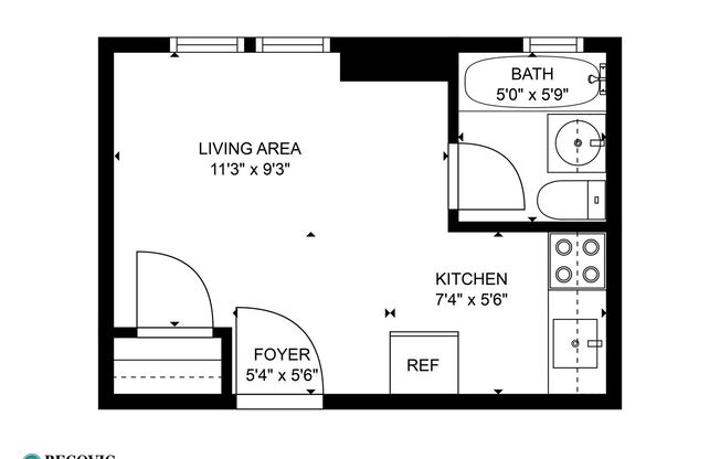 Studio, 1 bath, 200 sqft, $1,225, Unit 1456-205