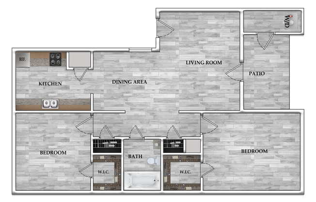 2 beds, 1 bath, 812 sqft, $825, Unit 250