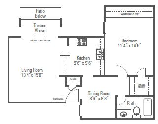 1 bed, 1 bath, 725 sqft, $819