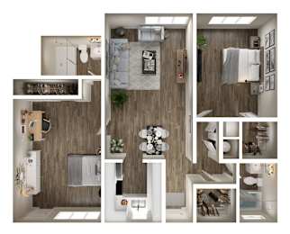 2 beds, 2 baths, 950 sqft, $2,609