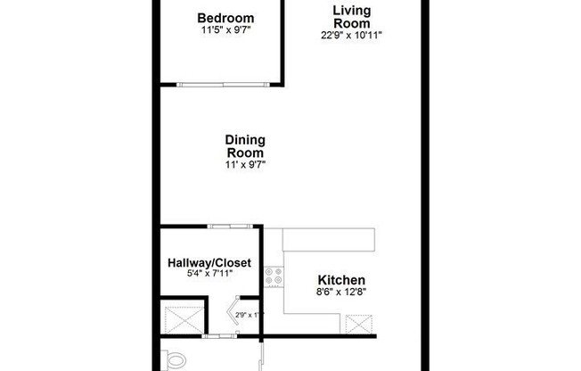 1 bed, 1 bath, 870 sqft, $4,000, Unit 403