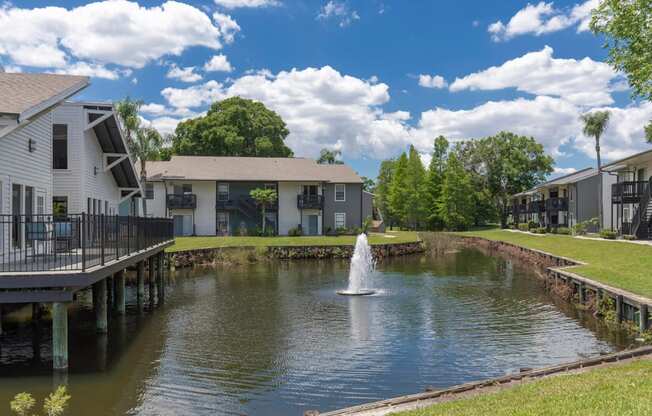 Lake and fountain