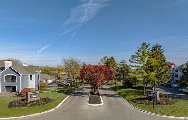 Aerial view of Sawmill Village Apartments Sawmill Village Drive  Columbus, Ohio 43235