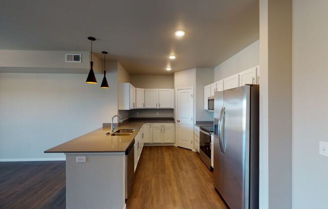 Fully Furnished Kitchen at First Street Lofts in Downtown Bismarck, Bismarck, ND, 58506