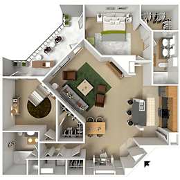 2 beds, 2 baths, 1,198 sqft, $2,080