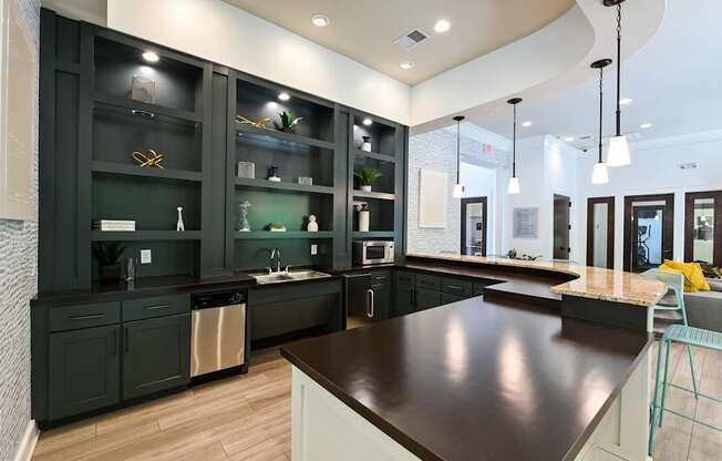 A modern kitchen at Poplar Glen Apartments, Maryland.