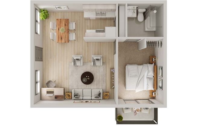 1 bed, 1 bath, 600 sqft, $1,299, Unit 24