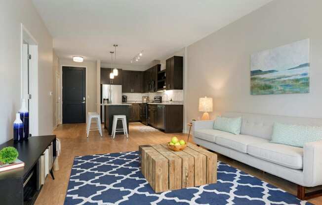 Spacious Living Room The McMillan Apartments in Shoreview, MN 55126