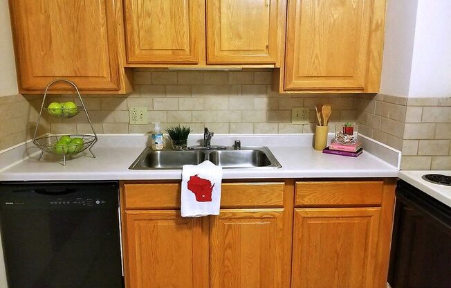 two bedroom one bathroom kitchen view 2