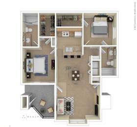 2 beds, 2 baths, 1,008 sqft, $1,472
