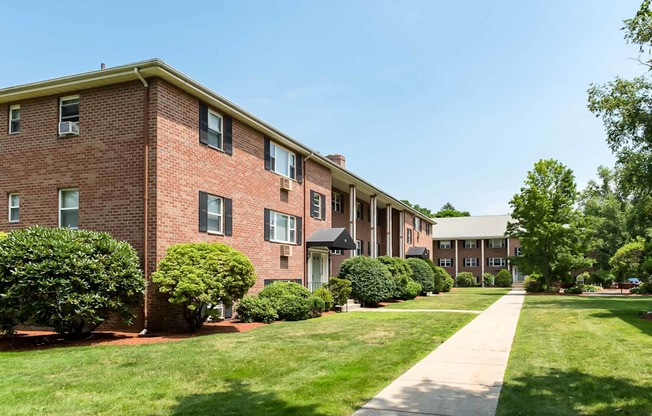 Towne Estates building courtyard outside apartment building