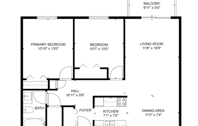 2 beds, 1 bath, 790 sqft, $1,315, Unit 930-201