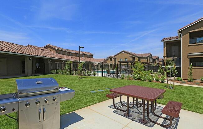 This is the barbecue area at Greystone Apartments
